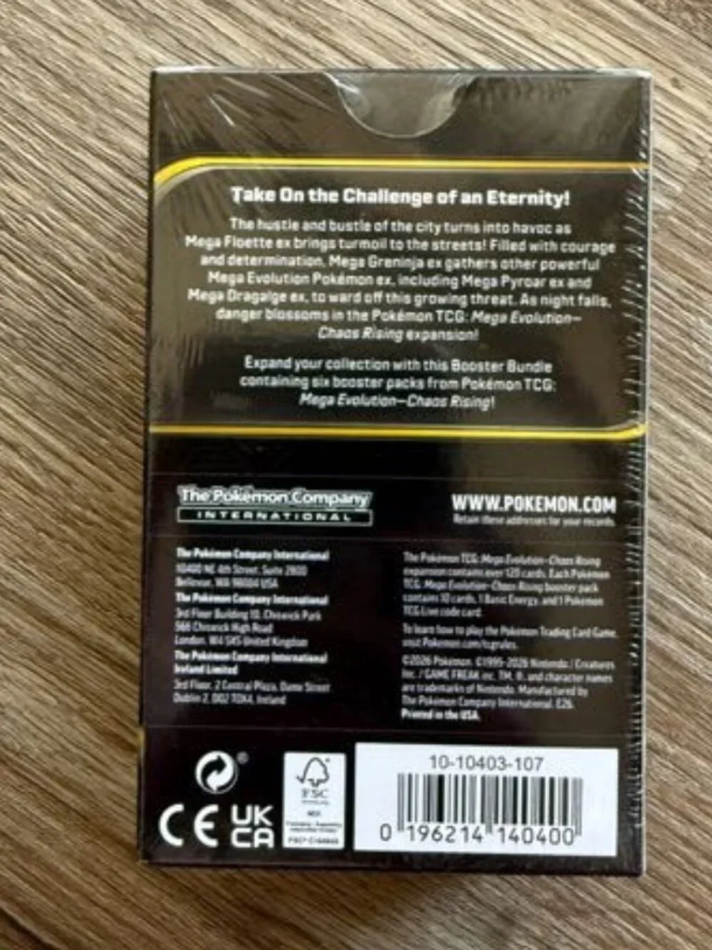 POKEMON TCG Mega Evolution ME4 CHAOS RISING Elite Trainer Box and booster packs
